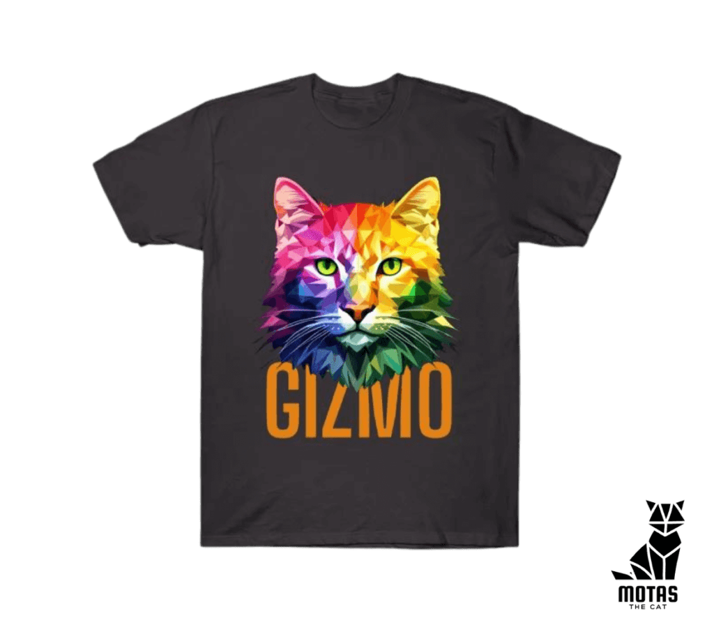 Gizmo - Motas The Cat - Black T-shirt