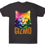 Gizmo - Motas The Cat - Black T-shirt