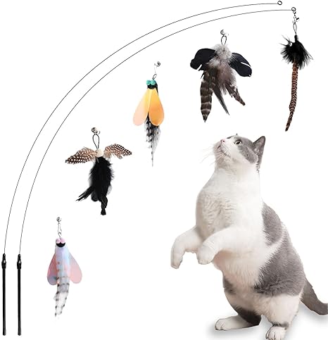 Cat Feather Toys, Indoor Cat Interactive Toys,