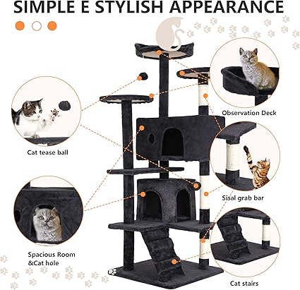 Cat Tree Tower for Indoor Cats