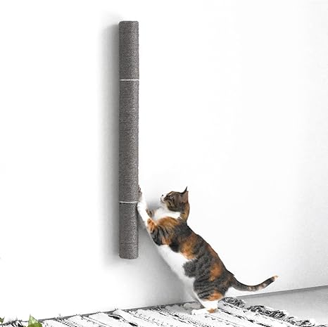 vertical surface accommodates vertical scratching and stretching