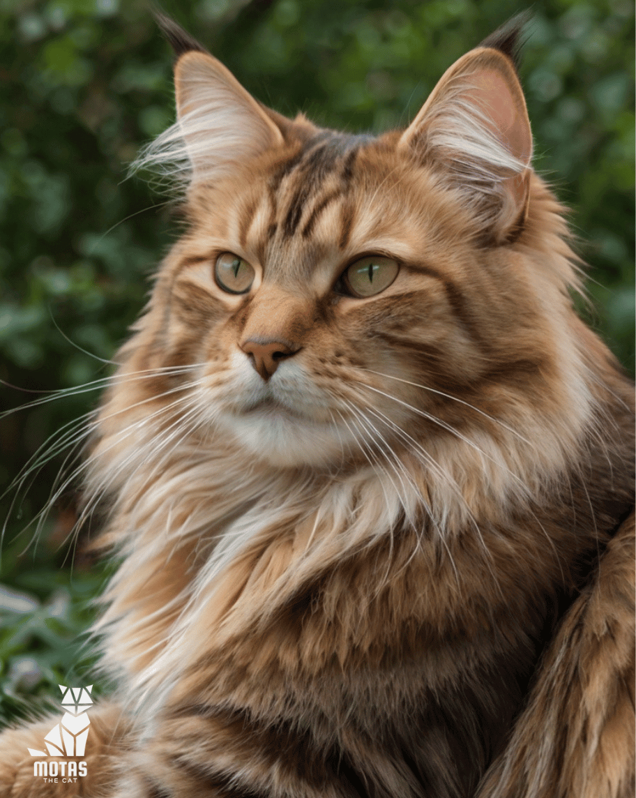 Majestic Maine Coon Simba in Nature