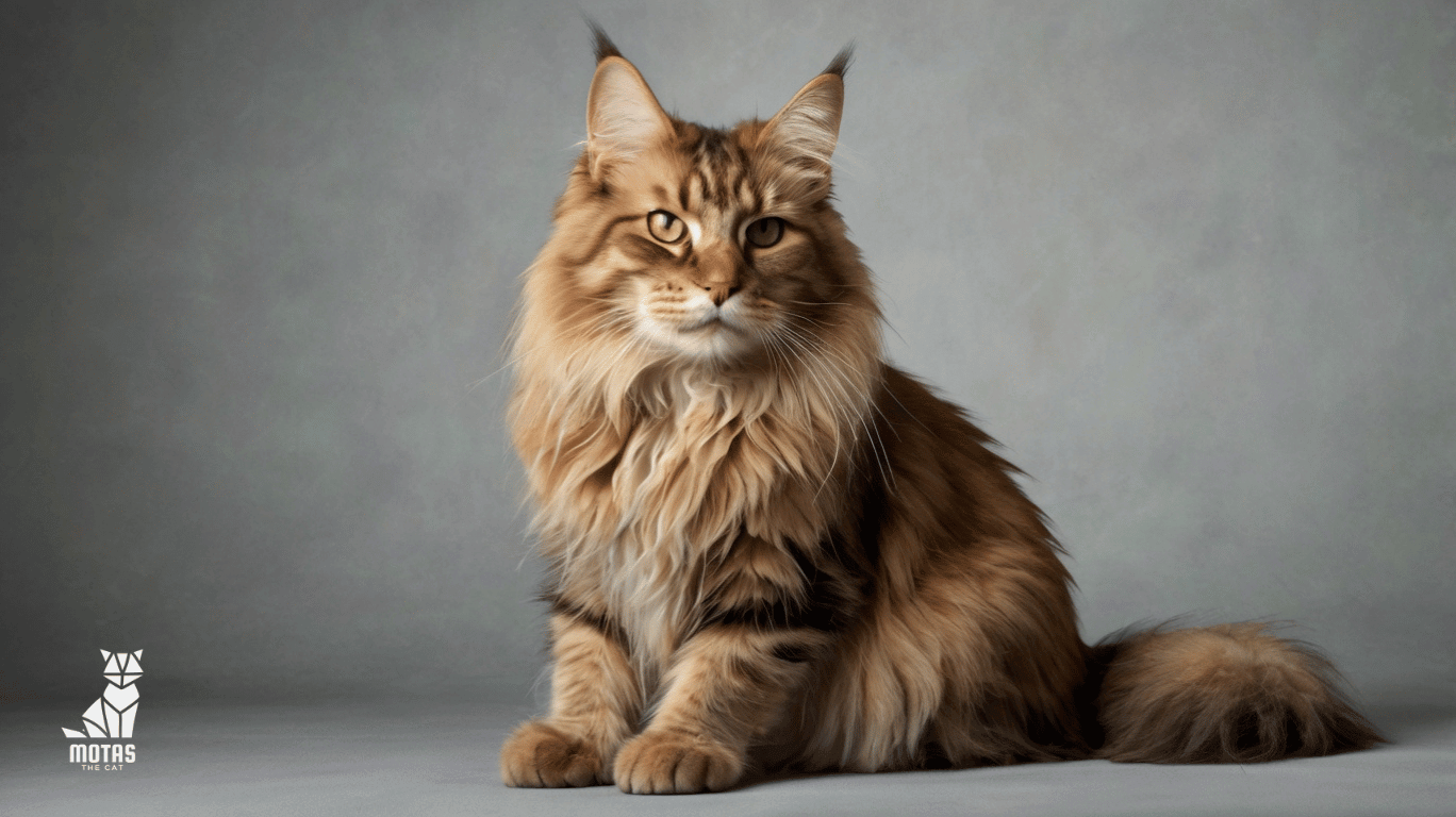 Majestic Maine Coon Cat Simba with Regal Pose