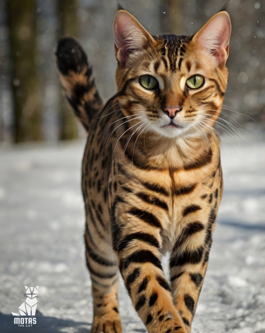 Max the Bengal cat lounging by the window in his Whitefish home