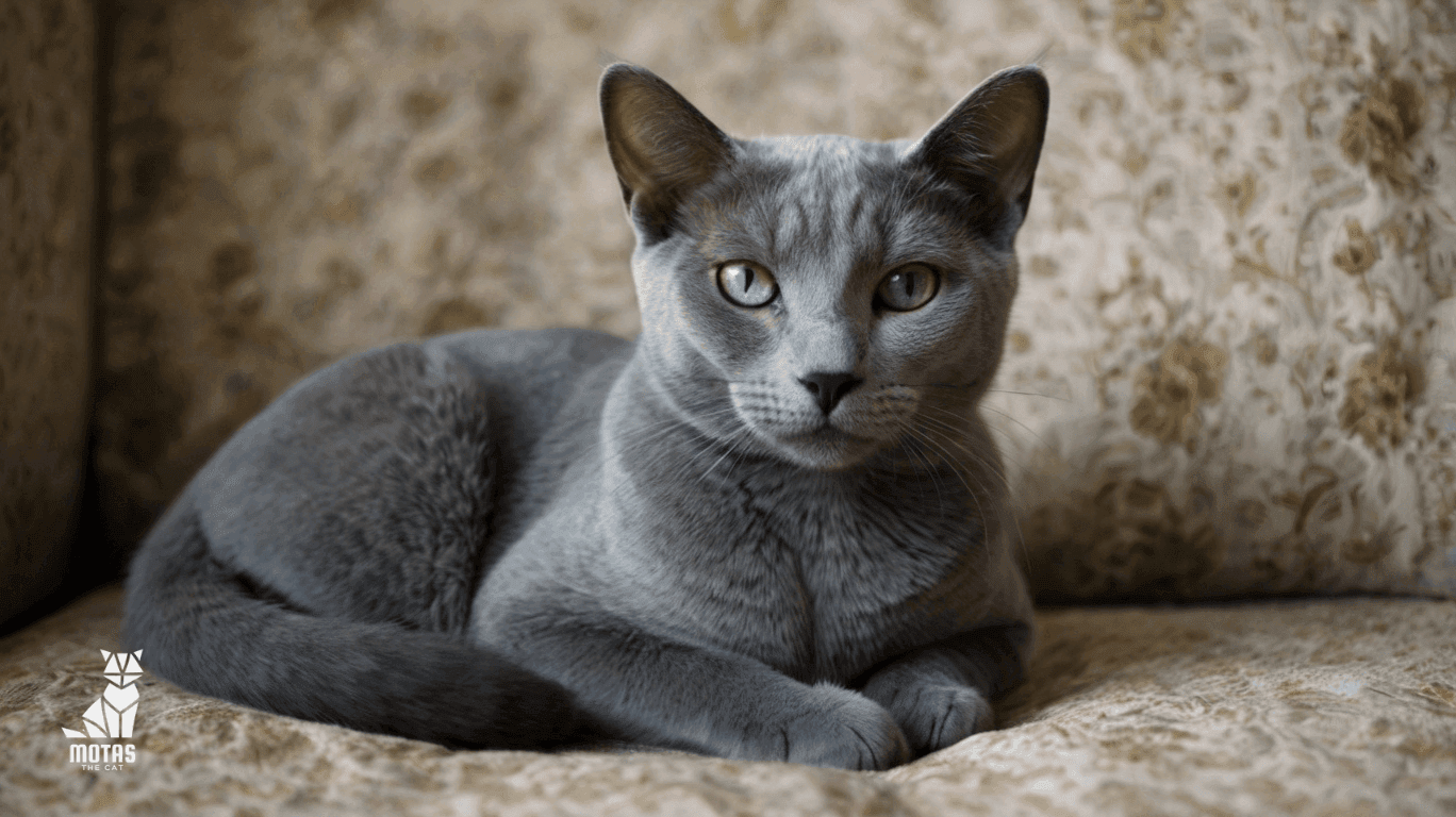 Bella the Russian Blue peacefully napping